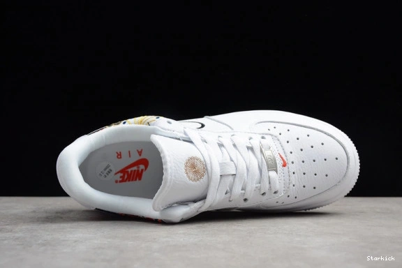 FLOWERS YEAR AJ8298-100 AIR LNY FORCE 1 NEW QS WOMENS NIKE 07 WHITE LUNAR 1206